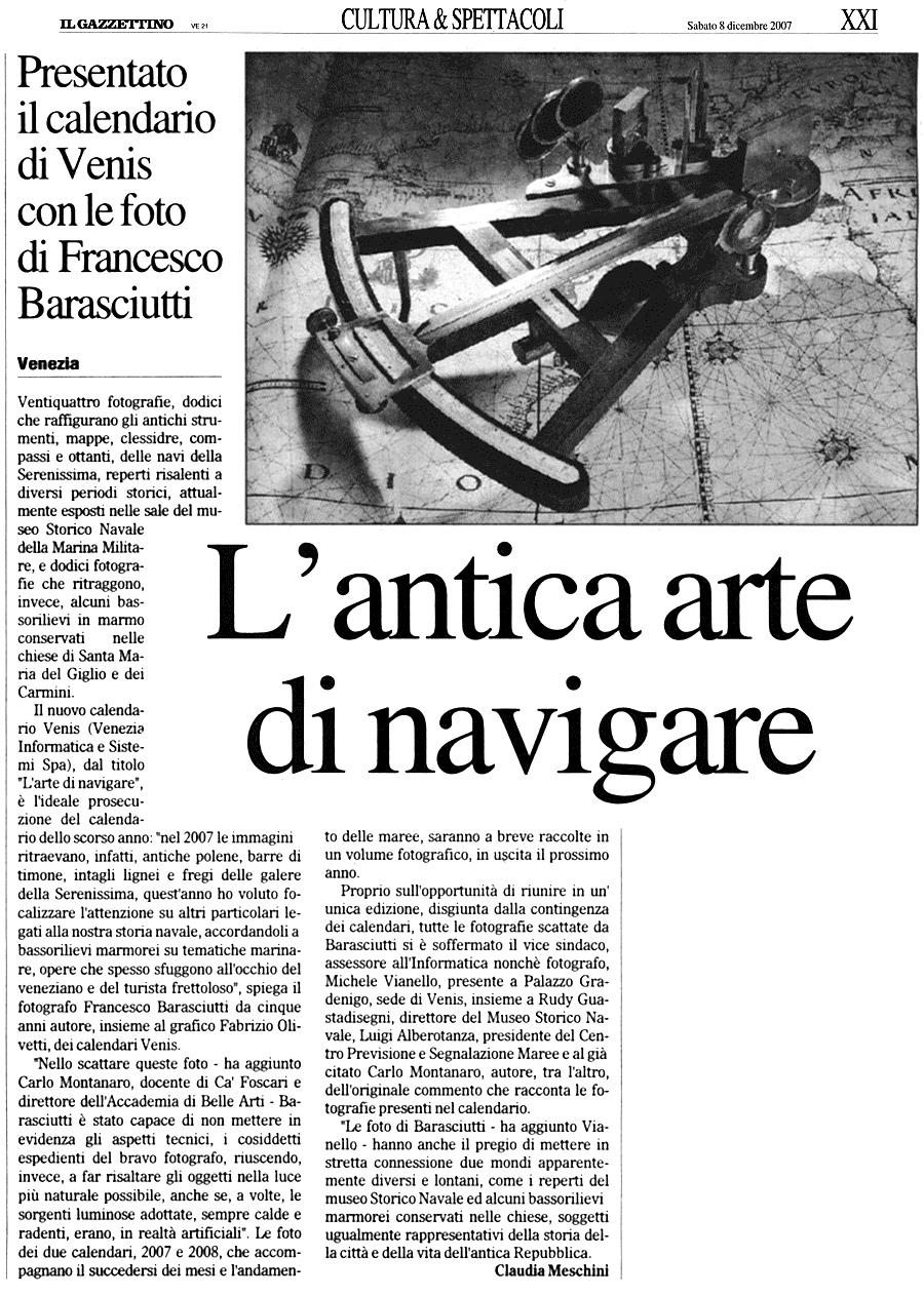 Il Gazzettino di Venezia sabato 8 dicembre 2007 